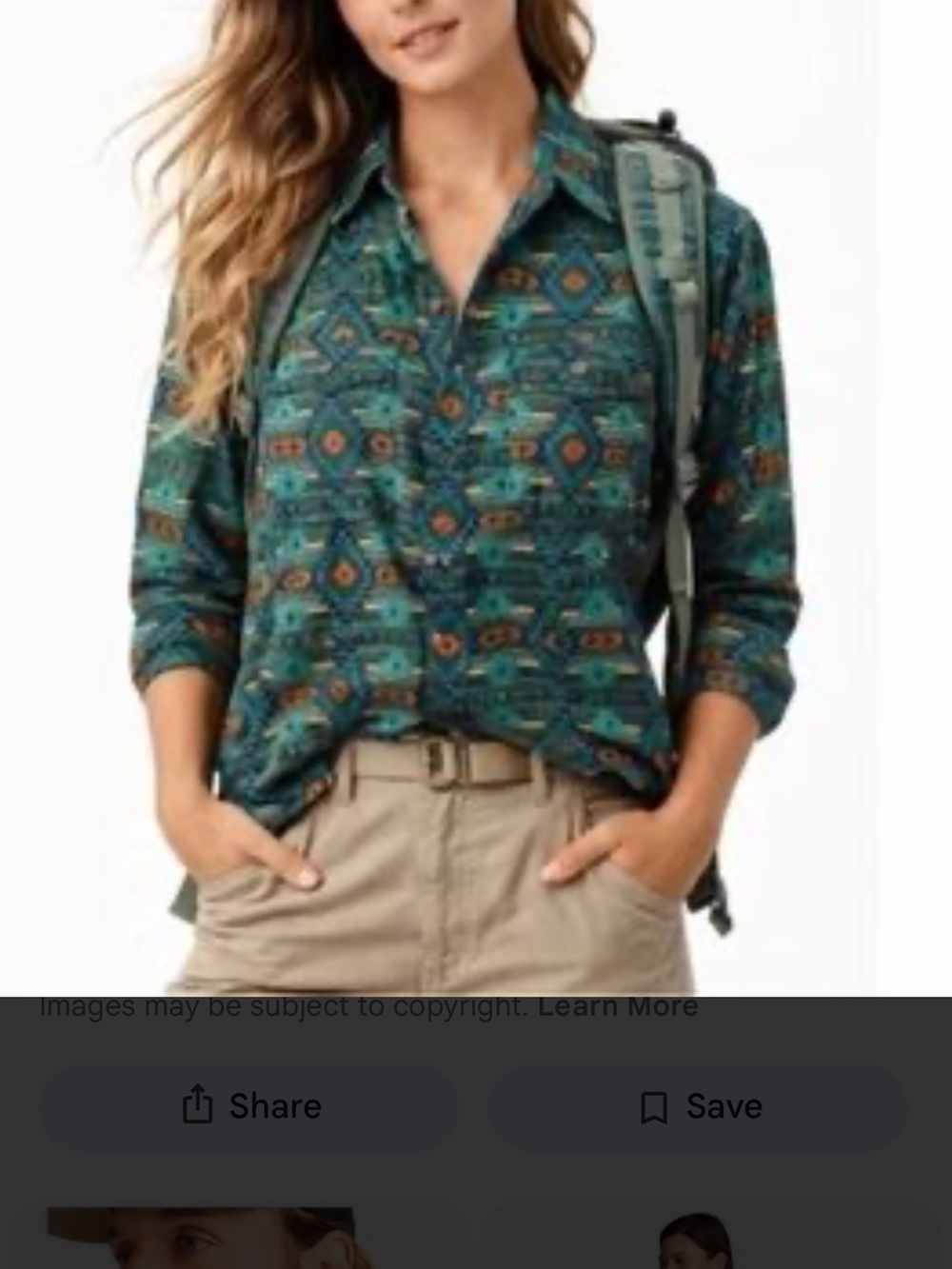 Duluth Trading Co Women’s M Aztec Southwestern Flannel Shirt NWT